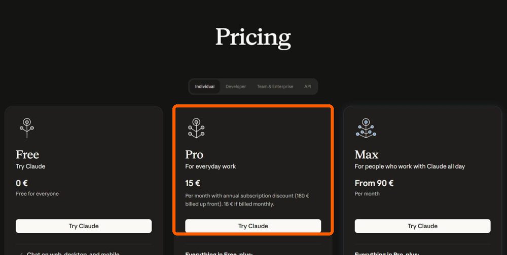 Тарифы Claude: Free, Pro и Max